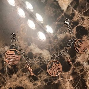 Sterling silver charm bracelet